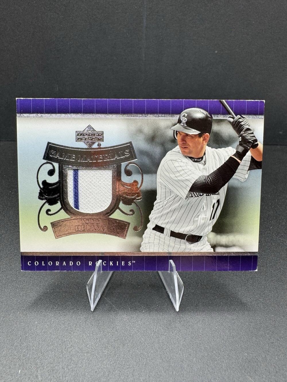Upper Deck Tod Helton Game Materials Card Used Jersey Colorado Rockies